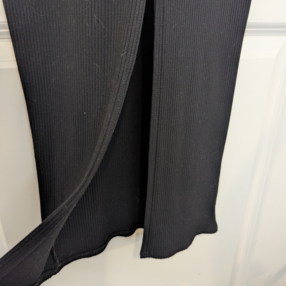 Reformation Black Ribbed Stretch Dress XS - Picture 4 of 6